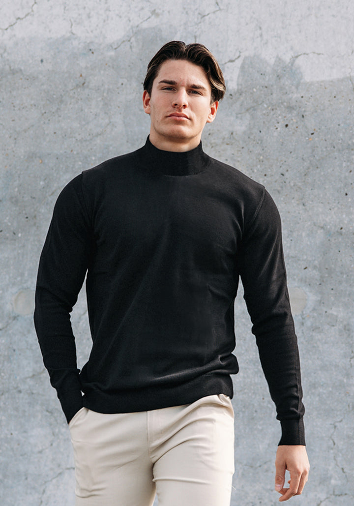 Cotton Turtleneck– Black