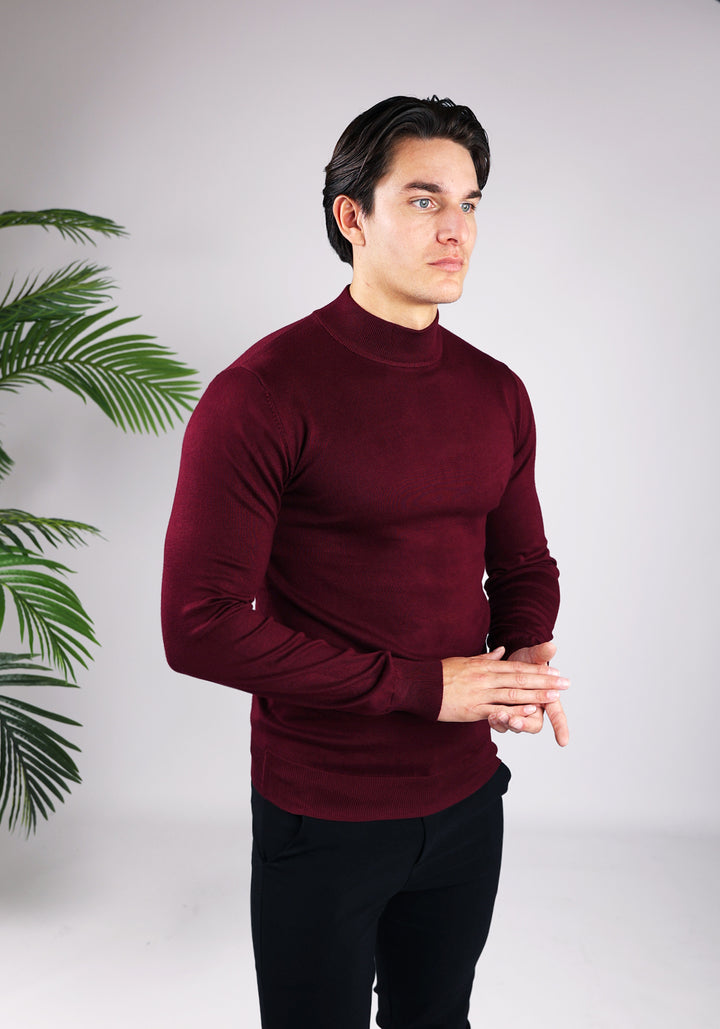 Cotton Turtleneck – Bordeaux