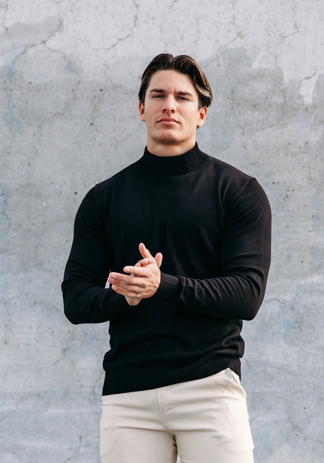 Cotton Turtleneck– Black