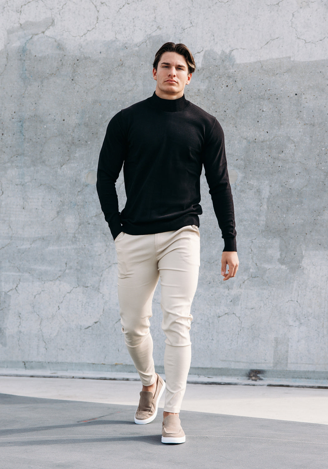 Cotton Turtleneck– Black