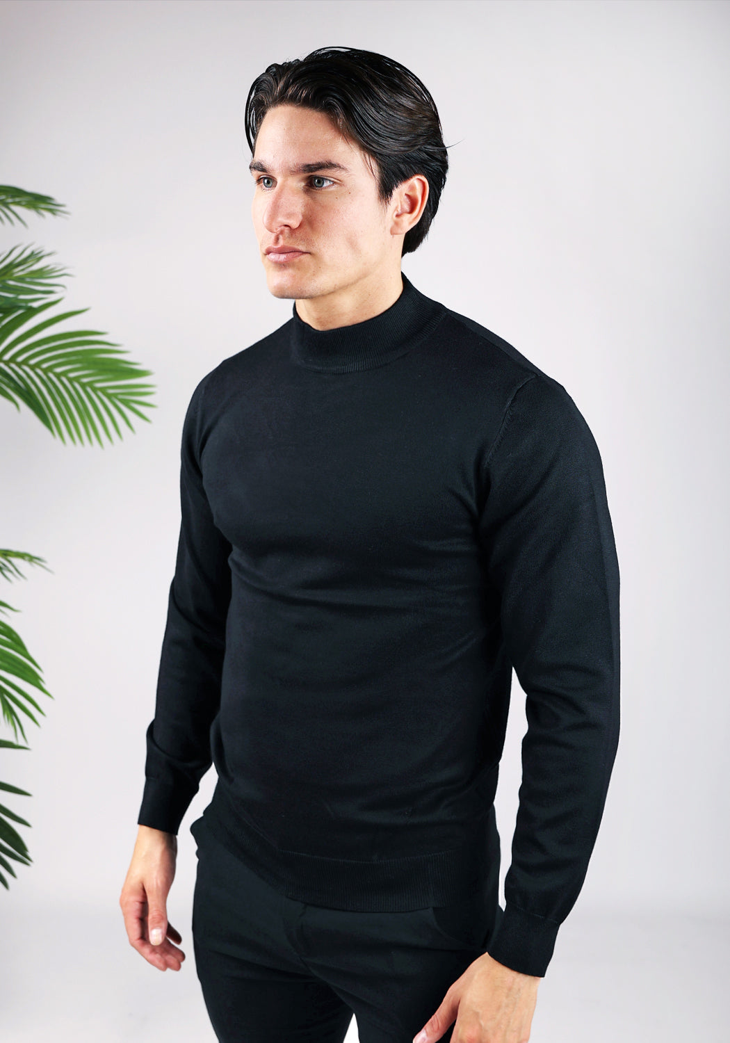 Cotton Turtleneck– Black